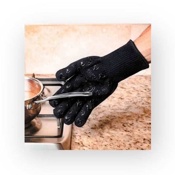 new Grill Armor ✪ High Temp Knit Grilling Gloves ✪ Black ✪ One Size 1SFA Unisex - Picture 2 of 16